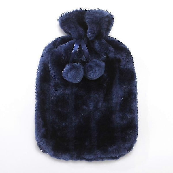 Vinter Faux Fur Gummi Varm Børne 2 Liter Hånd Fod Varmer Solid Husholdnings Vandpose DGZD Lysegrå