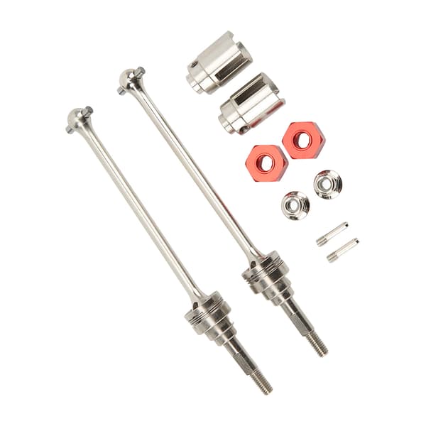 2 stk RC drivaksel 8 mm diameter kule RC front CVD drivaksel for TRAXXAS SLASH 1/10 RC bil sølv