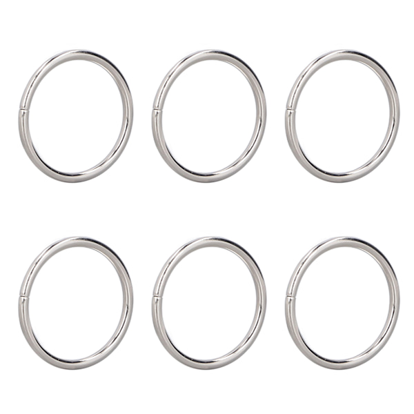 50 st metallringar hållbara robusta järn multifunktionella glänsande ljusa färger metall O-ringar för DIY-projekt 32x3mm silver