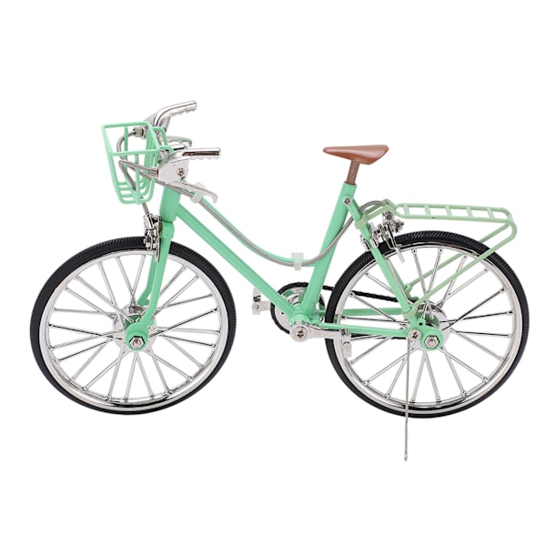 Mini cykelmodel simulering baseret design holdbar legering lysegrøn iøjnefaldende flot indretning cykel legetøj