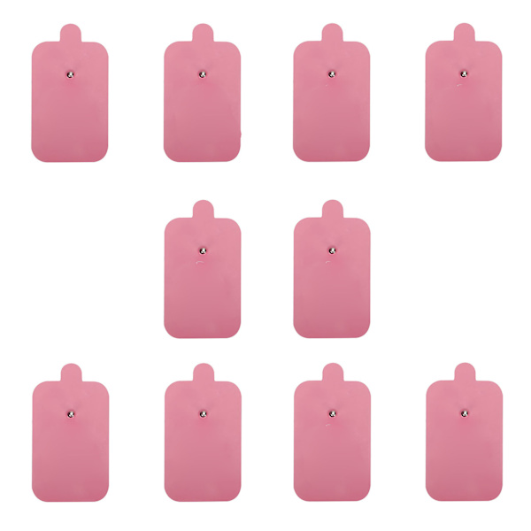 10 stk. TENS-enhet Erstatningsputer Ikke-irriterende Elektrodeterapilapper for Elektroterapi Rosa