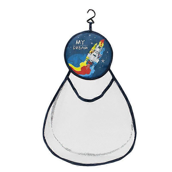Baby Leksak Mesh Väska Hängande Badleksak Förvaring Badleksak Organizer Nät Leksak Påse Baby Badkar Hållare Badrum Förvaringsbricka Väska Duschkorgar (Raket)