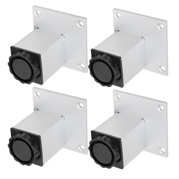 4 stk. Sofa Ben Aluminiumlegering Firkantet Justerbar Skab Fod Møbler Hardware Beslag 60mm