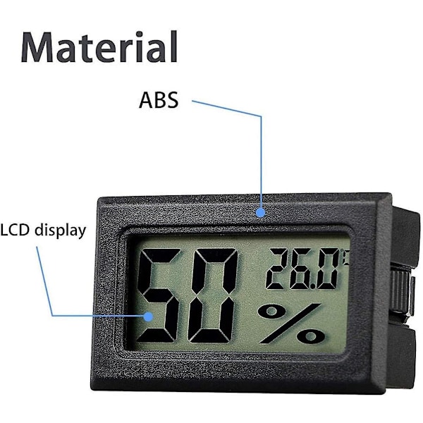 2-pack Mini LCD Digital Termometer Hygrometer Temperatur Luftfuktighetstestare för Kylskåp Akvarium - Luftfuktighet