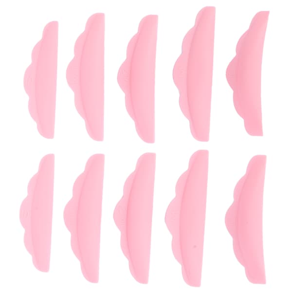 5 par øjenvippe permanent beskyttelsespude silikone genanvendelig vippeløft pude sæt makeup værktøj pink