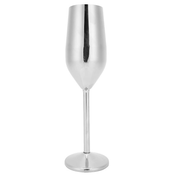 304 Rostfritt Stål Vinglas Champagne Glas Dricksglas 220ML för Bar Fest BankettSilver