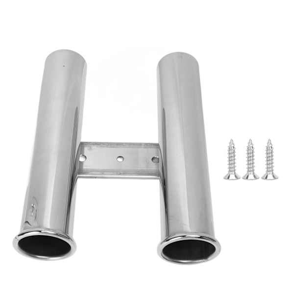 Fiske Stang Stativ Rør Rustfritt Stål 2 Link Rør Stang Holder for Båt RV Yacht 42mm Dia