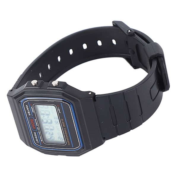 Elektrisk watch Multi Vattentät Fashionabla PU- watch för utomhusbruk Svart