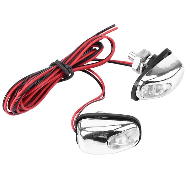 Par med bil LED-lys vindusvisker panser frontrute vannspraydyse vaskerlampe 12V