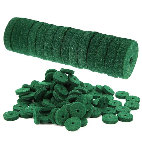 180 STK Green Pure Wool Piano Keyboard Filt Pad Rund musikkinstrument tilbehør