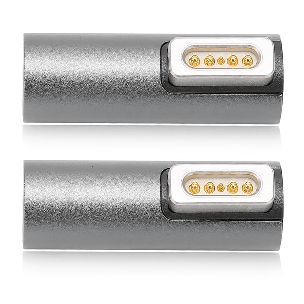 2 STK DC Hun til Magsafe 1 Adapter Maksimal Understøttelse 5A 18,5-20V Strøm PD Opladning Magnetisk L-Tip Adapter med Indikator