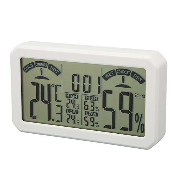 Temperatur- och fuktighetsmätare Digital hög precision Elektronisk väggmonterad termometer hygrometer för växthus