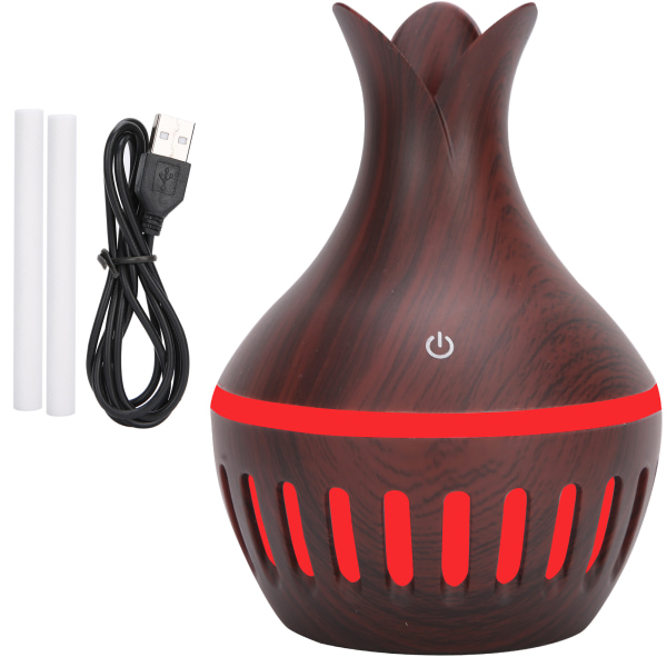 300ml luftbefugter mini blomstervaseformet desktop bærbar aroma diffuser USB-stik