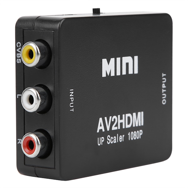 Mini AV HDMI-sovitin 1080P 60HZ lähtö High Definition -sovitin Videomuunnin USB-kaapelilla Musta