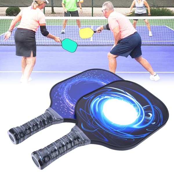 2 stk. Pickleball-bat, strandbat med kulfiberflade og bolde til udendørs sport
