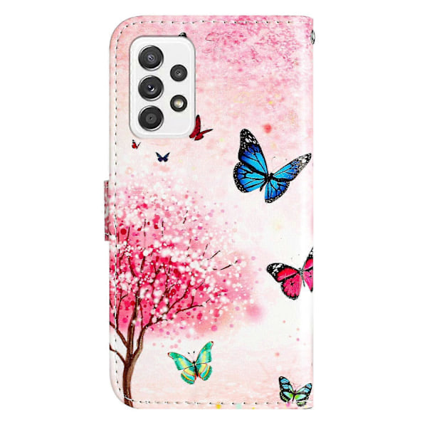 Kompatibelt med Samsung Galaxy A33 5g Djur Blommor Målningsmönster Plånboksfodral med Kortfack Zekai C6