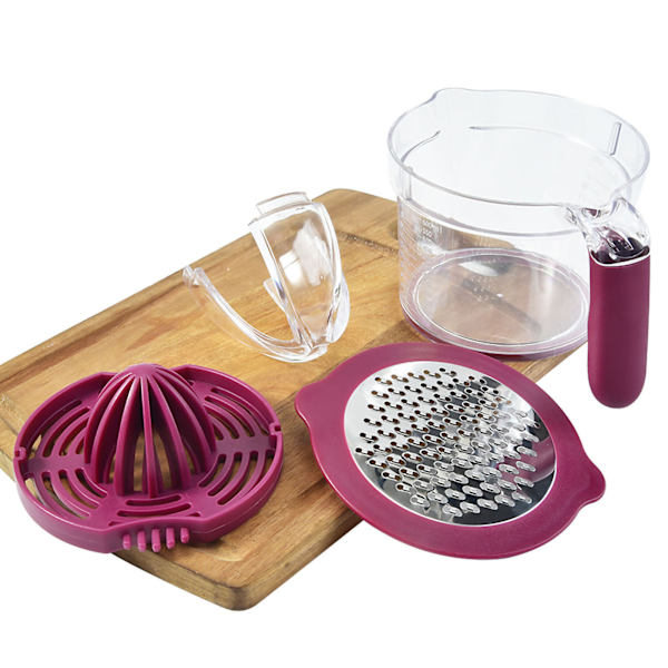 Handjuicer 600 ml transparent med skala Äggseparator Rostfritt stål Citrusjuicer för kök Kontor Resa Gul