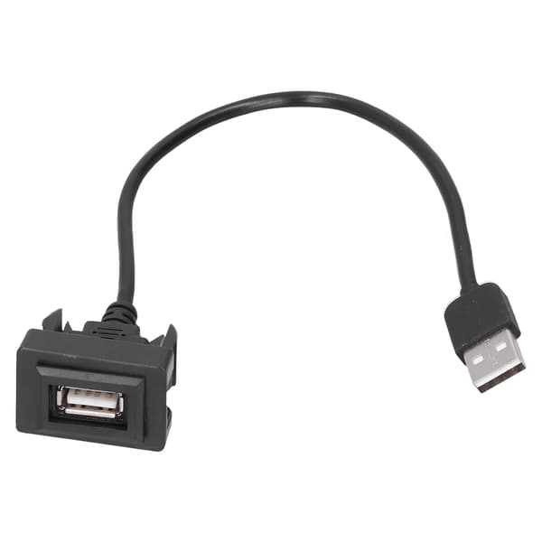 Bilforlængeroplader USB-portkabeladapter Auto-stikudtag ABS Bærbar