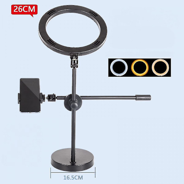 Virtaava LED-valokuvauslamppu 26cm