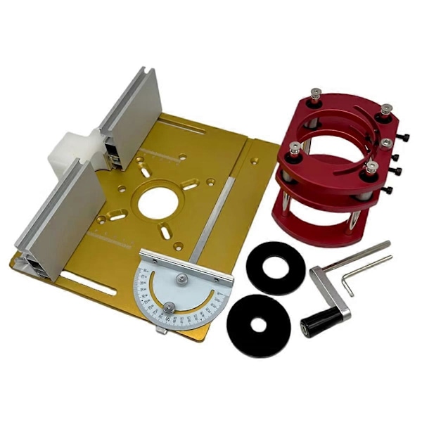 Router Lift System og Aluminium Routerbord Indsatsplade Guld