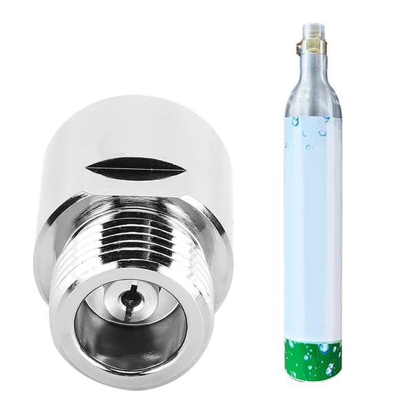 CO2-cylinderadapter hungevind TR21-4 til han-gevind CGA320 til sodamaskine sodatank