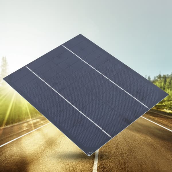6W 12V Monokristallin Silikon Solpanel Utomhus för DIY Batteriladdare Strömförsörjning