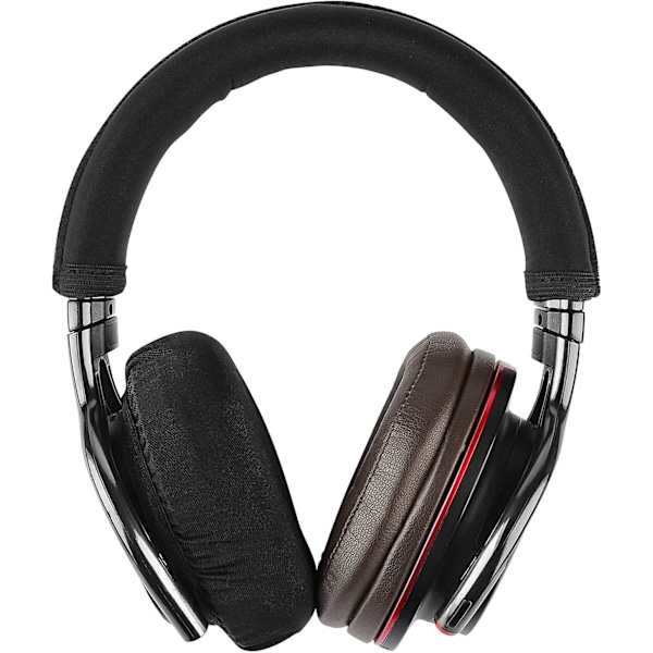 2 par tvättbara hörlursöverdrag - medium flex tyg, svettsäkra öronkuddar, hygieniska öronkåpor, passar 3,5\"-4,3\" headset, god stretchbarhet