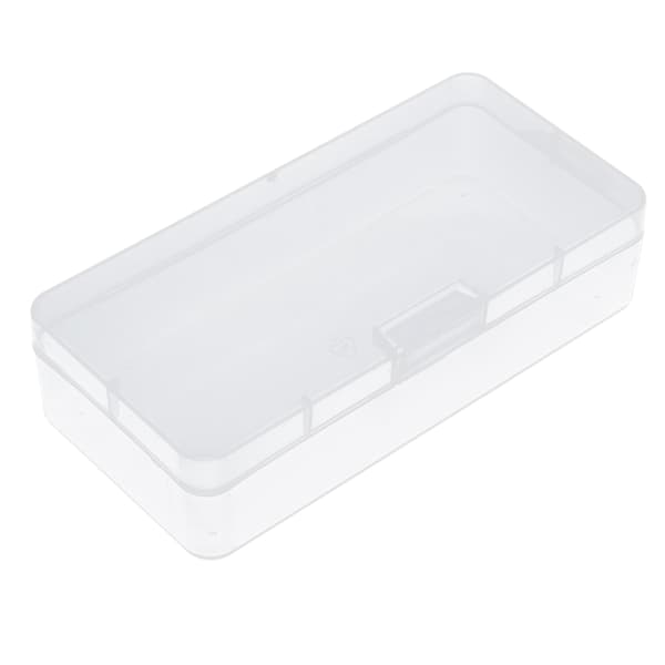 Plastförvaringslåda Rektangulär Transparent Digital Elektroniktillbehör Fallbeständig Låda med Flip-lock