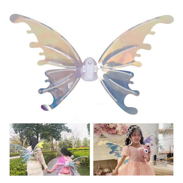 Wings Toy Elektrisk Glänsande Färgglada Fairy Toys LED-lampor Färgglada justerbara vingar