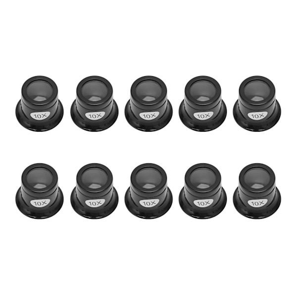 10ST 10X urmakare Lupp Yrke Optisk lins Bärbar Juvelerare Lupp 10X Okular för watch Bildsmycken