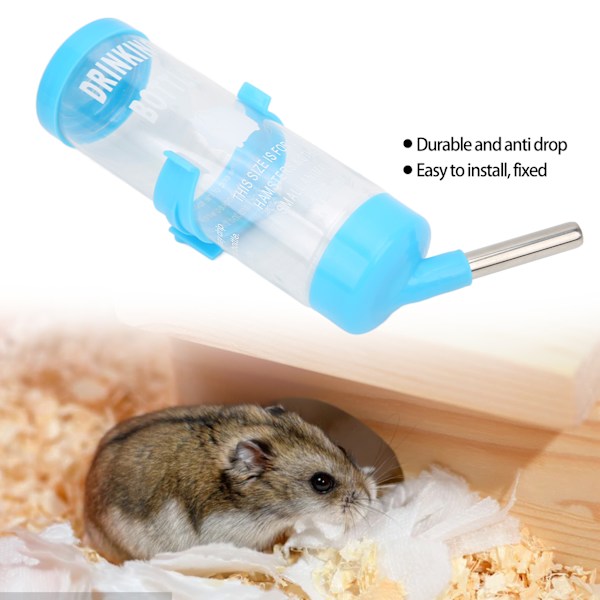 Automaattinen No Drip Hamsterin juomalähde pienille eläimille 125 ml blue