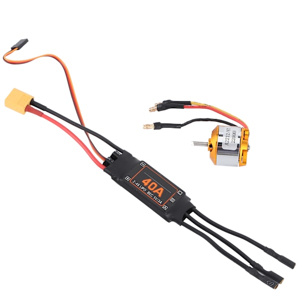 2212 KV2200 Motor 40A børsteløs ESC XT60 RC Motor ESC Sæt til Drone Helikopter FPV