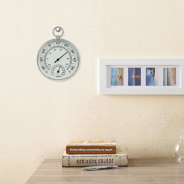 10 cm Inomhus Utomhus Termometer Med Luftfuktighetstermometer