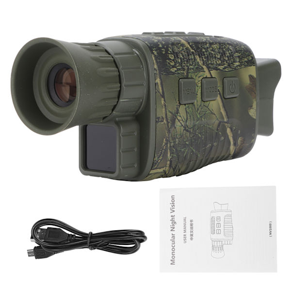 Monokulær HD Infrarød Digital Night Vision-enhed Sort og hvid Night Vision til PatrolCamouflage