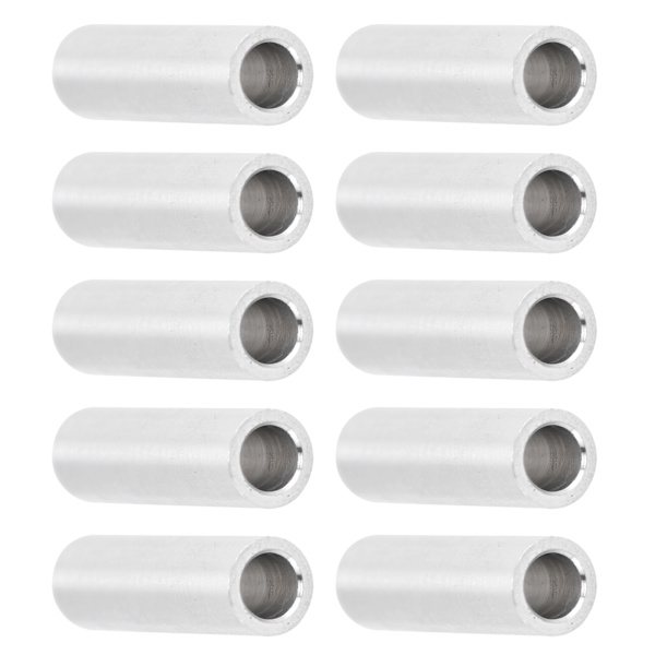 10 stk runde afstandsholdere i aluminiumlegering, gevindløse afstandsholdere, 6 mm udvendig diameter, 22 mm lange