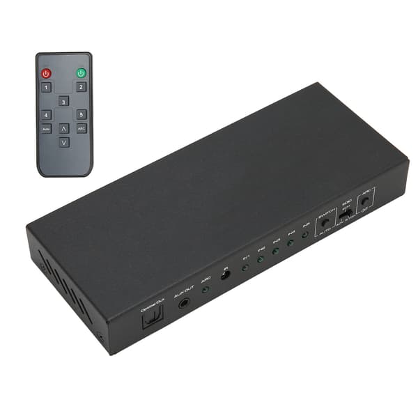 Lydudtrækker 5-port understøtter 4K 60Hz UHD Auto EDID HDR HD Multimedia Interface Switch Lydsplitter med ARC 100-240V US-stik