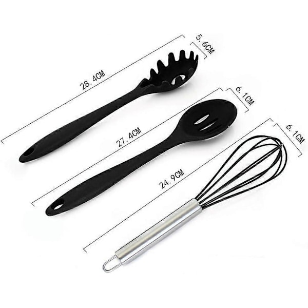Köksredskap Silikonset, BPA-fritt Silikon Köksredskapsset, Diskmaskinsäkert, Non-Stick