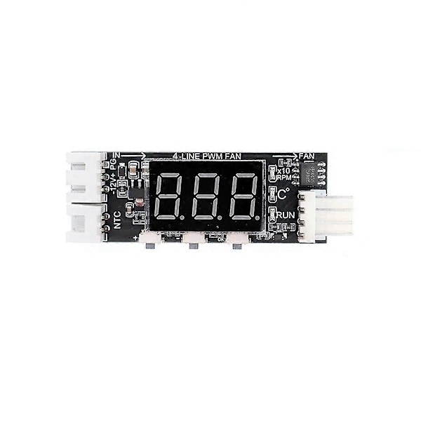 12V PWM 4-tråds Fläkt Temperaturkontroll Hastighetsregulator Chassi Ljudreduceringsmodul Stöd Fläkthastighetskontroll-B16