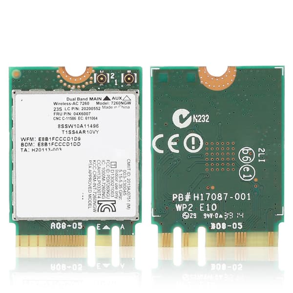 Dual Frequency Trådlöst Nätverkskort för Intel 7260 AC 867Mbps Speciellt för Lenovo /ThinkPad