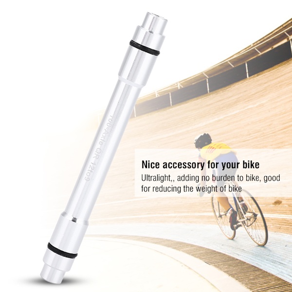 Cykel Thru Axle Hub Adapter 12mm til 9mm Hurtigudløserspyd Sølv