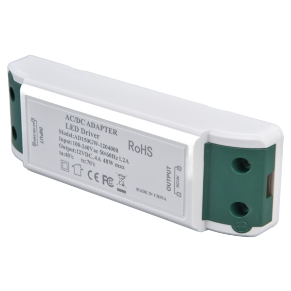 LED-driver 12V DC 48W 4A konstantstrømsadapter 12V LED-strømomformer AC100‑240V
