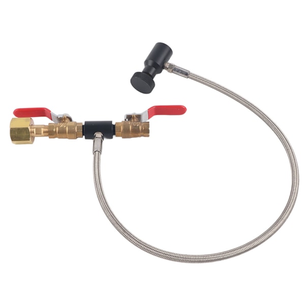 CGA-320 CO2-sylinderoverfyllingsadapter med slange for påfylling av brusbeholder 24\" uten måler