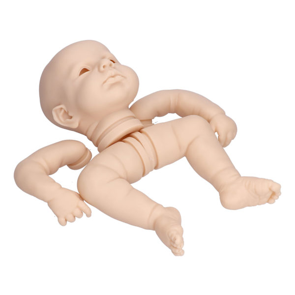 20-tums återfödd docka kit verklighetstrogen mjuk touch vinyl återfödd babydocka kit med tygkropp