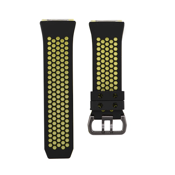 Silikone Sport Armbånd Udskiftning Farve Rem Til Fitbit Ionic Stor Størrelse Sort og Grøn