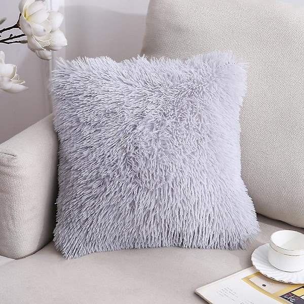 Makuuhuoneen sisustus keinotekoinen turkis pehmeä tyyny sänky 4 kpl neliö 40 * 40 cm