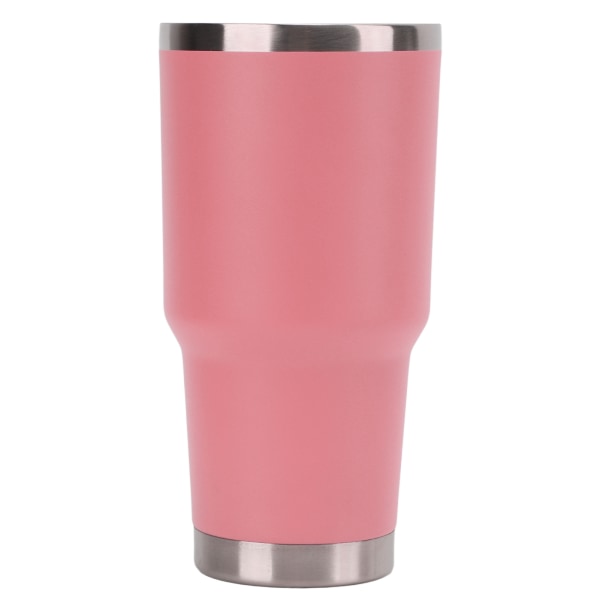 Vakuumisoleret flaske i rustfrit stål, termokrus, dobbeltvægget med låg til rejse, pink