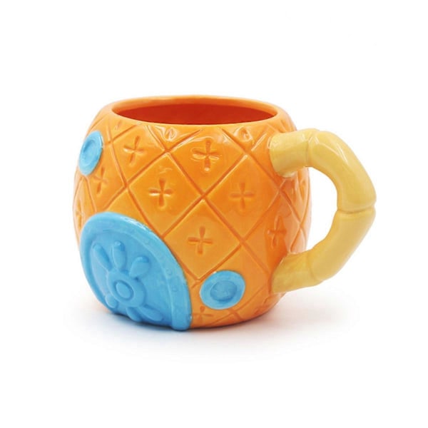 Fruktformet kaffekopp, keramisk ananas-kopp, vannkopp for hjemmekontor