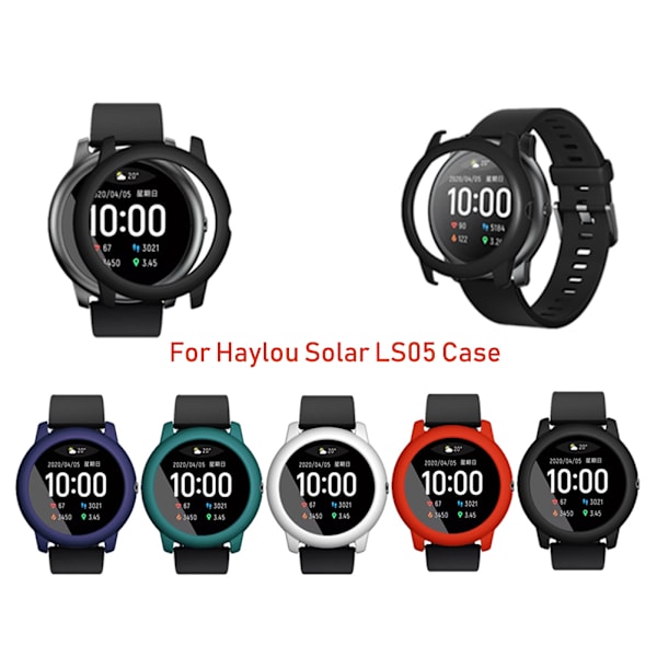 Kotelo Solar LS05 -kellolle Silikoni-näytönsuojakalvokehys Xiaomi Solar Smart Watch -pehmeälle rannekkeelle