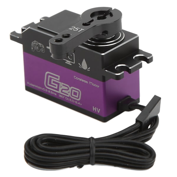 G20 RC Bil Digital Servo 20KG Hög Vridmoment Helt Vattentät Metallväxel Servo för 1/8 1/10 RC Fordon