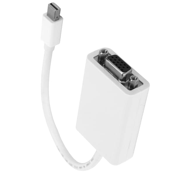Mini DP hann til VGA hunn-omformer HD 6,7 tommer adapterkabel for datamaskin